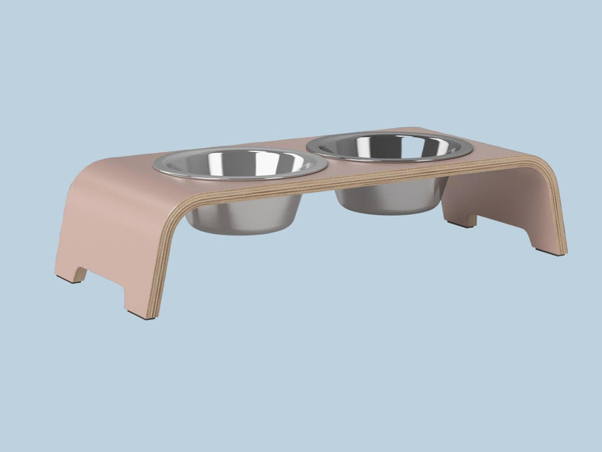 dogBar Hundenapfständer dogBar® S-large LIMITED 2022 - HPL antique pink mit Edelstahl