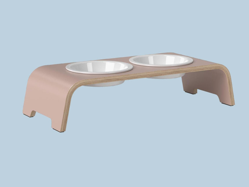 dogBar Hundenapfständer dogBar® S-large LIMITED 2022 - HPL antique pink mit Porzellan