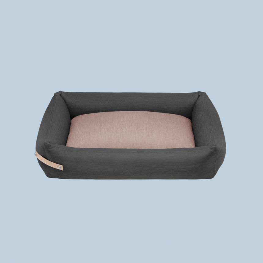 LABBVENN Hundebetten S | 70 x 55 x 22 cm / Grau-Pink LABBVENN Hundebett STOKKE