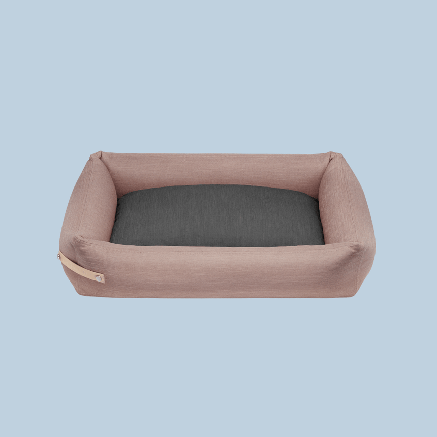 LABBVENN Hundebetten S | 70 x 55 x 22 cm / Pink-Grau LABBVENN Hundebett STOKKE