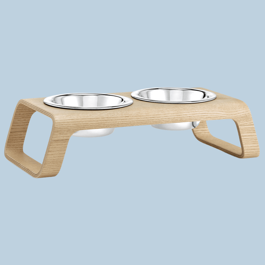 MiaCara Hundenapfständer S / Esche Natur MiaCara Napfständer Desco Holz