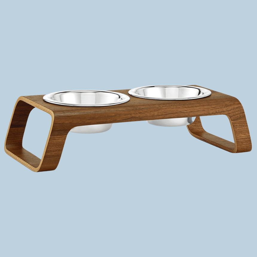 MiaCara Hundenapfständer S / Nussbaum MiaCara Napfständer Desco Holz