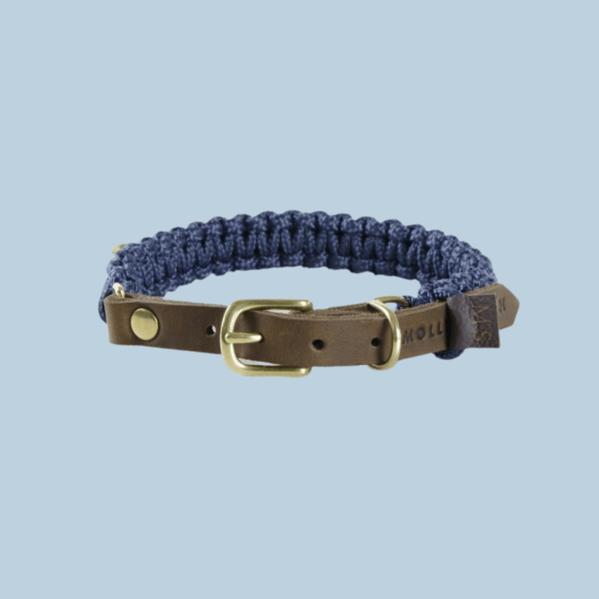 Molly & Stitch Hundehalsband Tau MOLLY&STITCH "TOUCH OF LEATHER" HUNDEHALSBAND NAVY