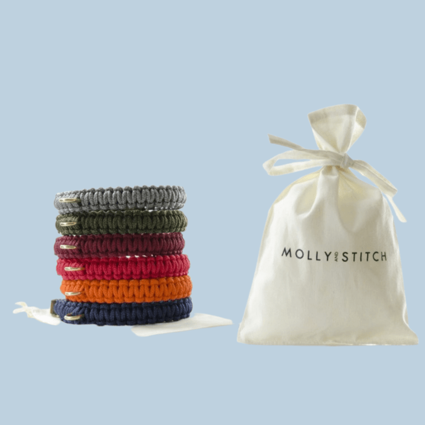 Molly & Stitch Hundehalsband Tau MOLLY&STITCH "TOUCH OF LEATHER" HUNDEHALSBAND NAVY