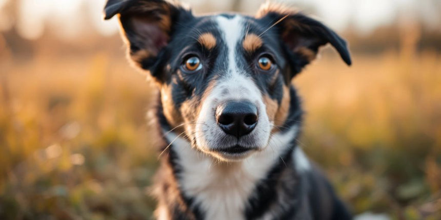 Ein aufmerksamer Hund mit neugierigen Augen.